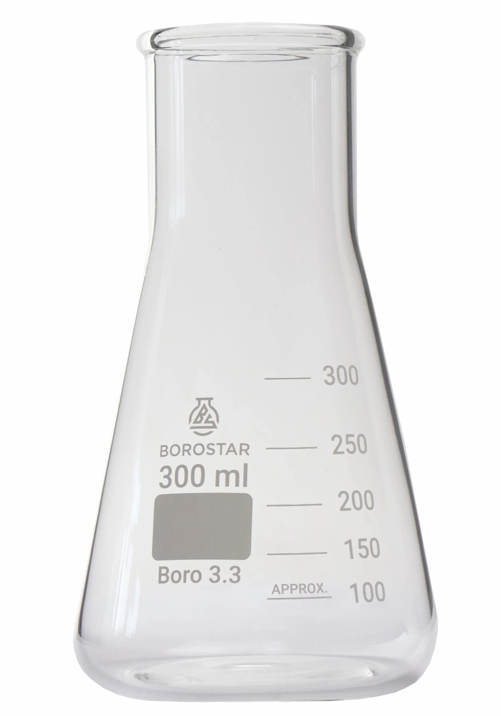 Kolba Erlenmeyera Boro 3.3 z podziałką szeroka szyja 300 ml