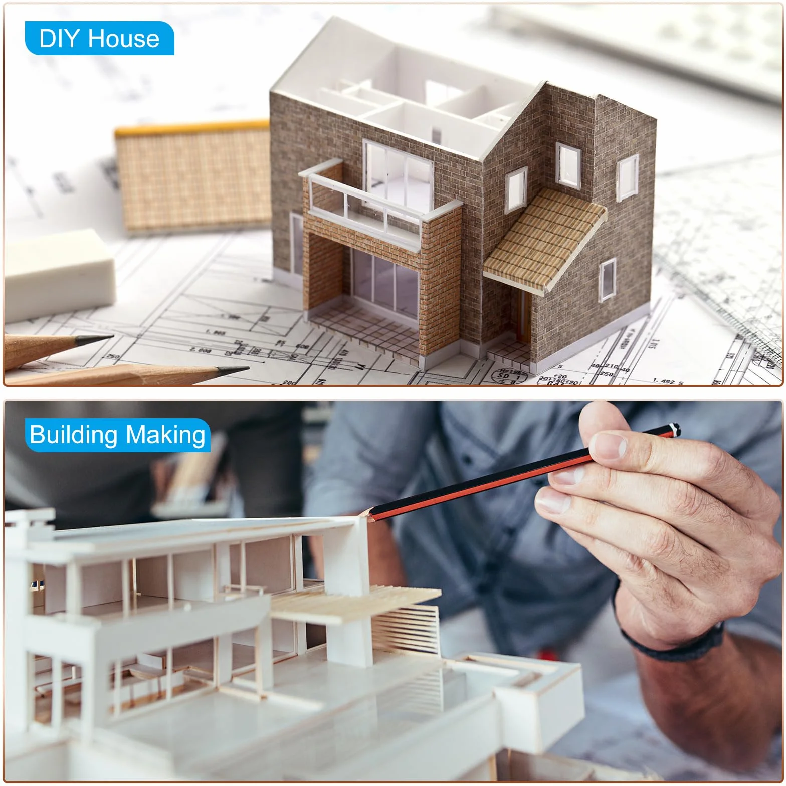 QUARKZMAN Pręt okrągły z tworzywa sztucznego ABS, 5 mm x 250 mm, do samodzielnego wykonania, modelu architektonicznego, stołu piaskowego, opakowanie 15 sztuk