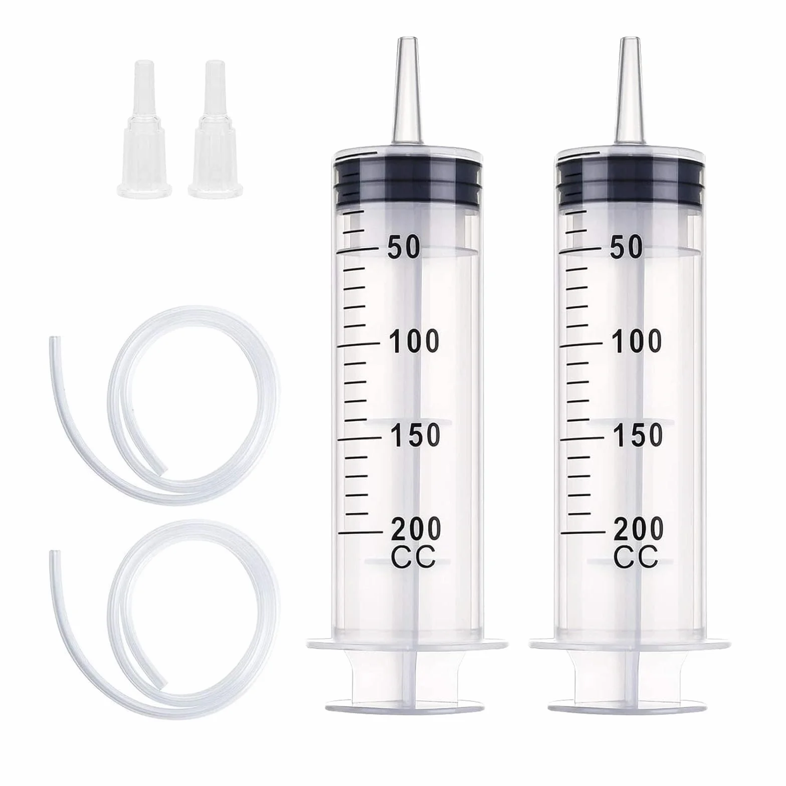 ACONDE Zestaw 2 strzykawek z wężem, 200 ml, do laboratoriów naukowych