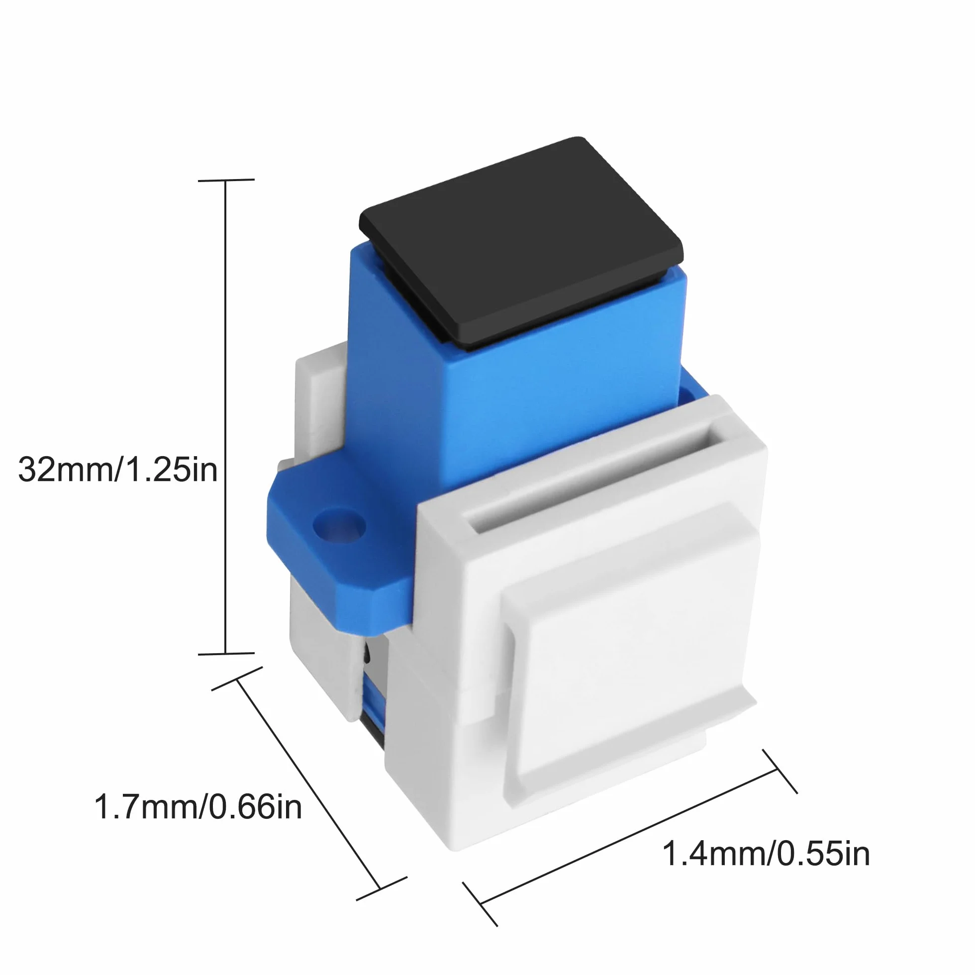 SC łącznik z włókna szklanego Keystone Jack Gniazdo Simplex Singlemode Fibre Connector Adapter do płyt ściennych Patch Panel