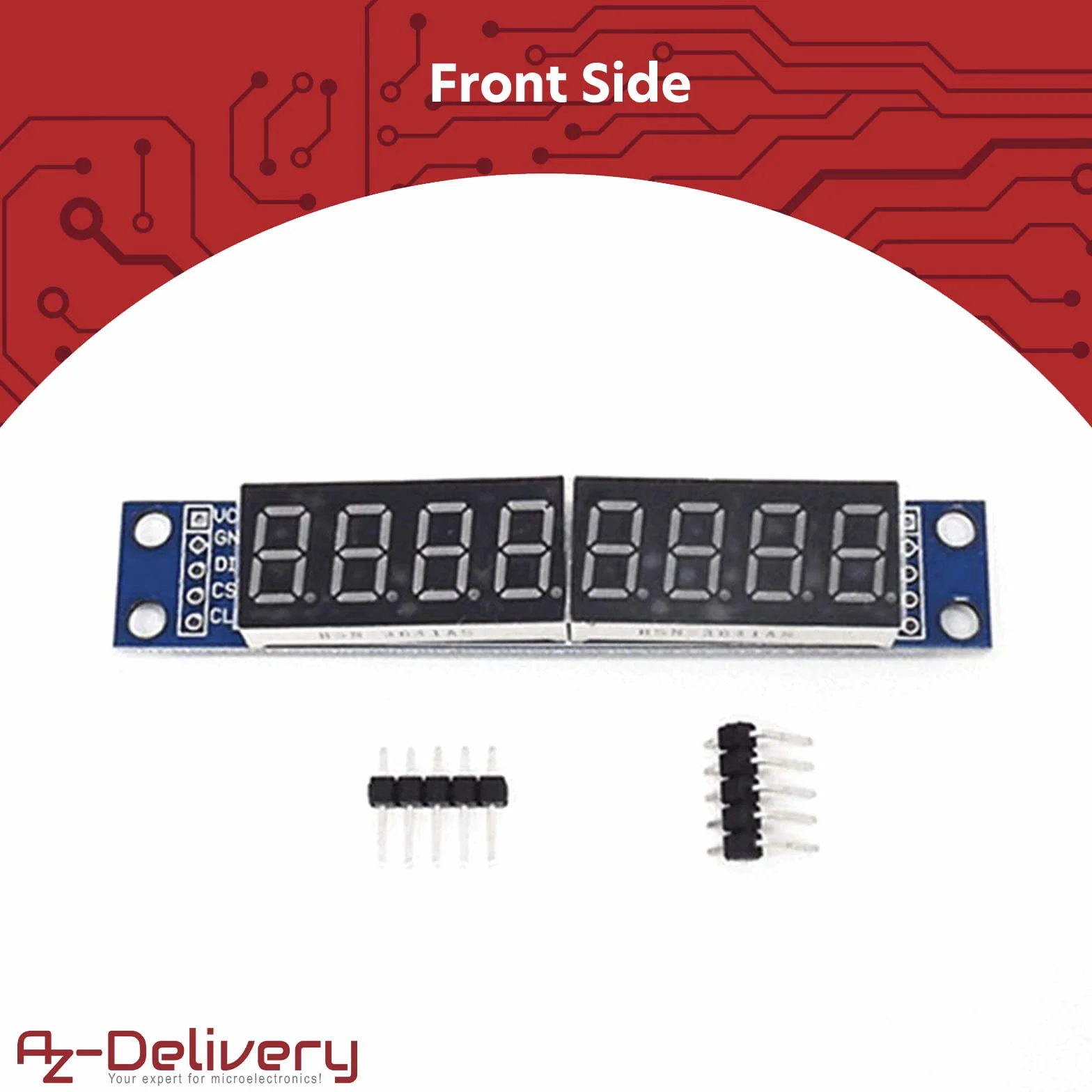 AZDelivery 3 x MAX7219 Led Module 8 Bit 7 Segmentowy wyświetlacz TM1637 LED kompatybilny z Arduino i Raspberry Pi