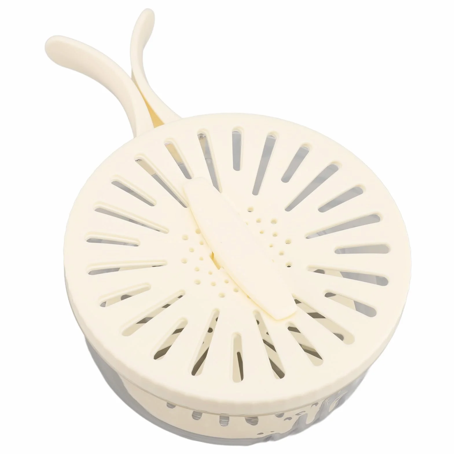 Wielofunkcyjna Tacka Ociekowa do Mycia Owoców i warzyw. Wydajne Pudełko do Przechowywania z łatwym Uchwytem do Przenoszenia dla podróżnych. (WHITE)