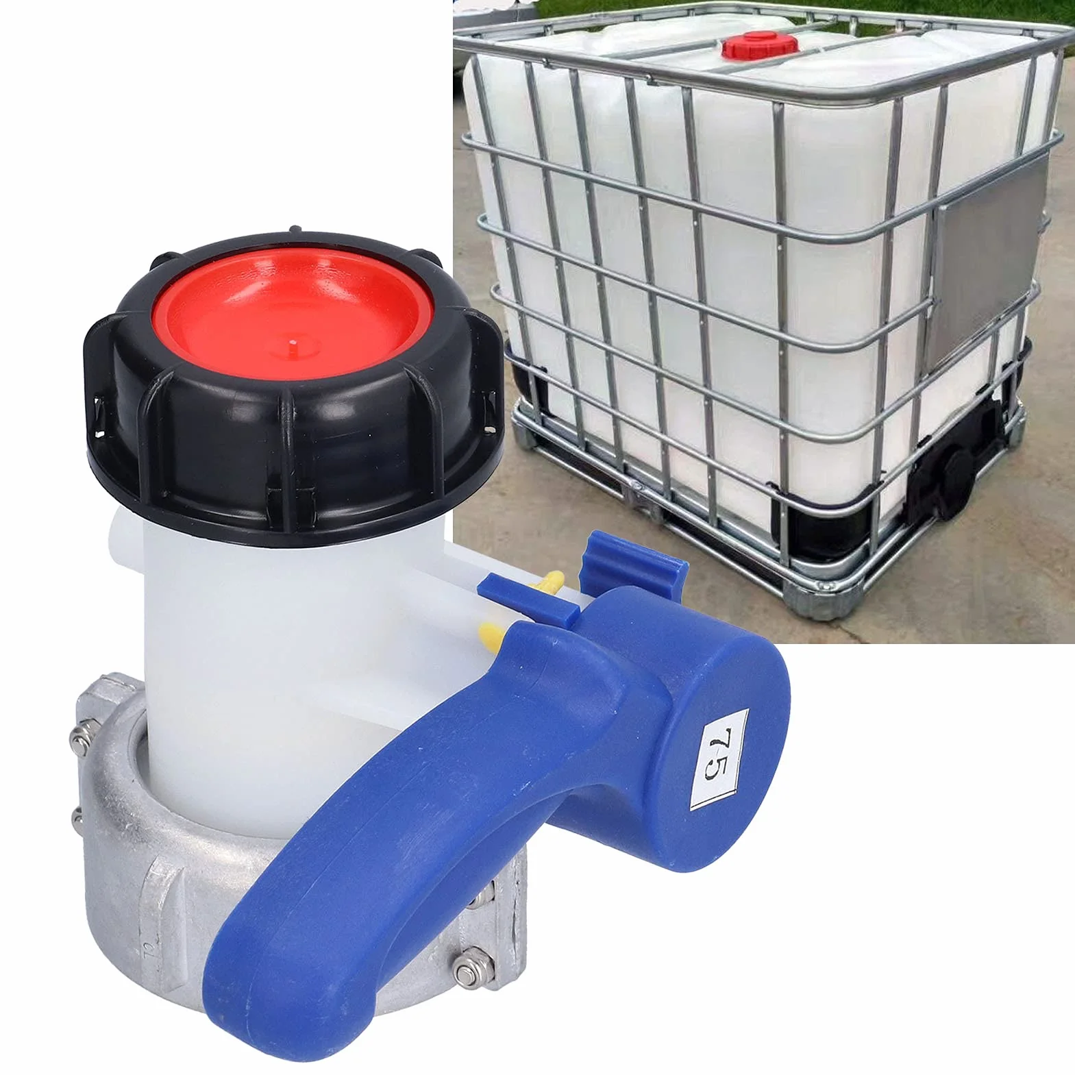 Zawór Motylkowy, Zawór Motylkowy DN50 Zawór Motylkowy IBC Adapter Wody w Zbiorniku Wymiana Złącza Sterowania Wylotem, średnica Wlotu 75 Mm, Adaptery