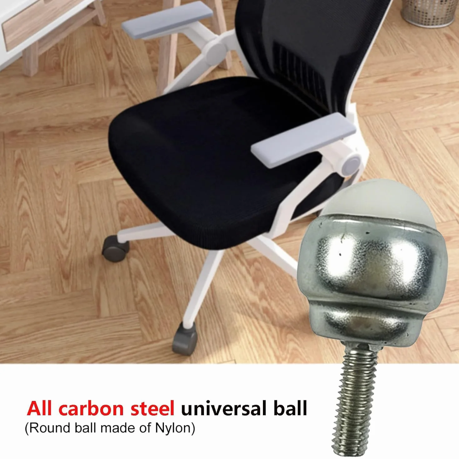 Obrotowe Kółka Kulkowe Ze Stali Węglowej M5 Mini Ball Bearing Universal Wheel Nylonowa Kula 10szt