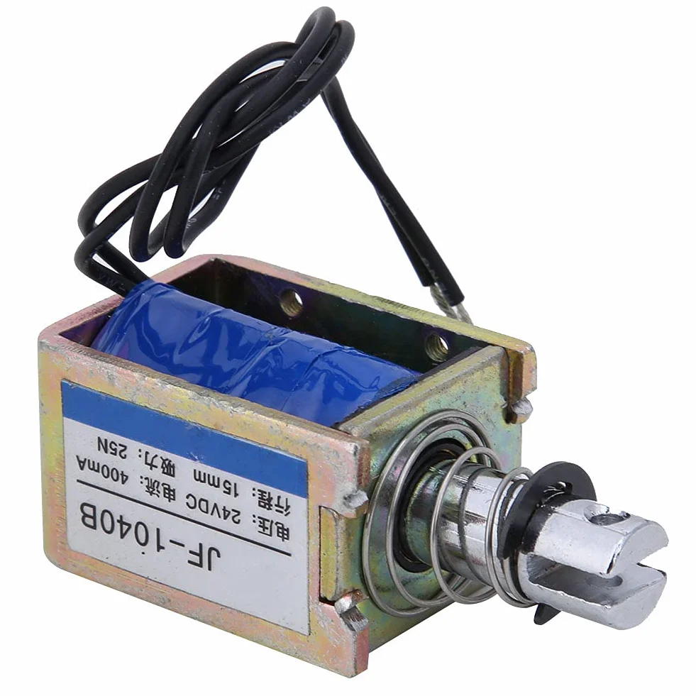 Elektromagnes push-pull 15mm 25N 24V JF-1040B antyutleniający do automatów sprzedających