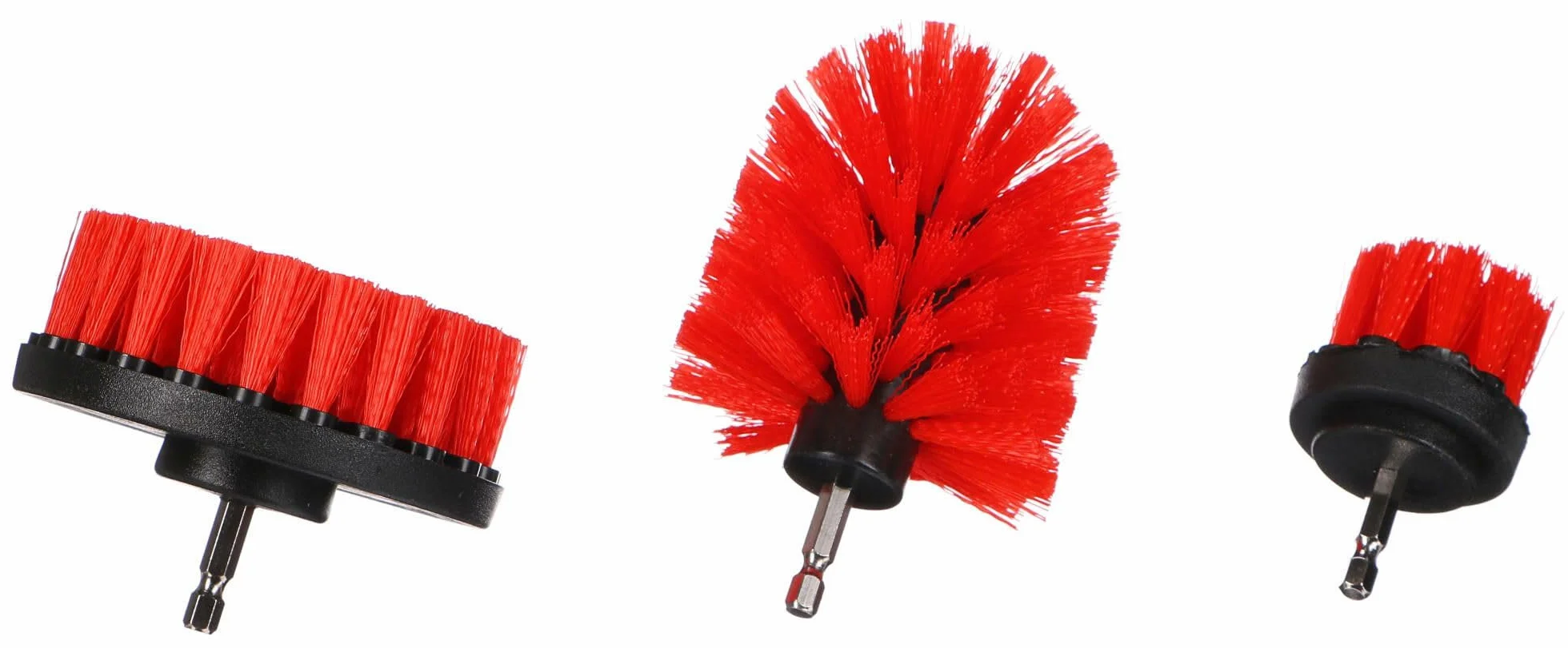 CAR DETAILING DRILL BRUSH 3 MEDIUM | Zestaw szczotek na wiertarkę do czyszczenia samochodu, średnia twardość | 3 sztuki