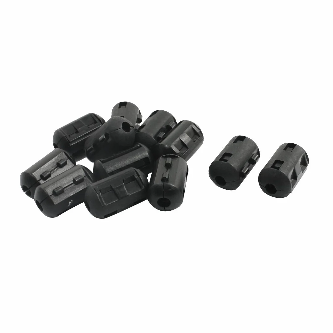 sourcingmap® 6 mm kabel zasilający cylindryczny EMI tłumik rdzeń ferrytowy filtr 12 szt.