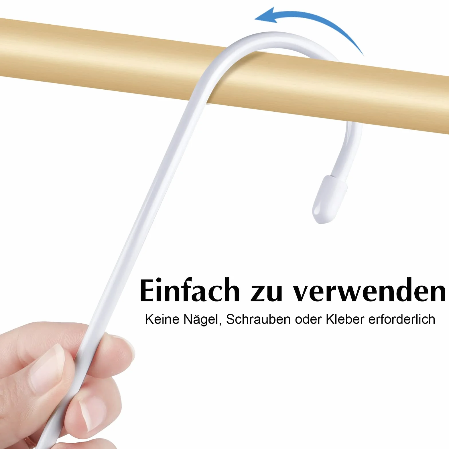 JatilEr 6 sztuk haczyków S 25 cm białe metalowe wiszące haczyki do doniczek