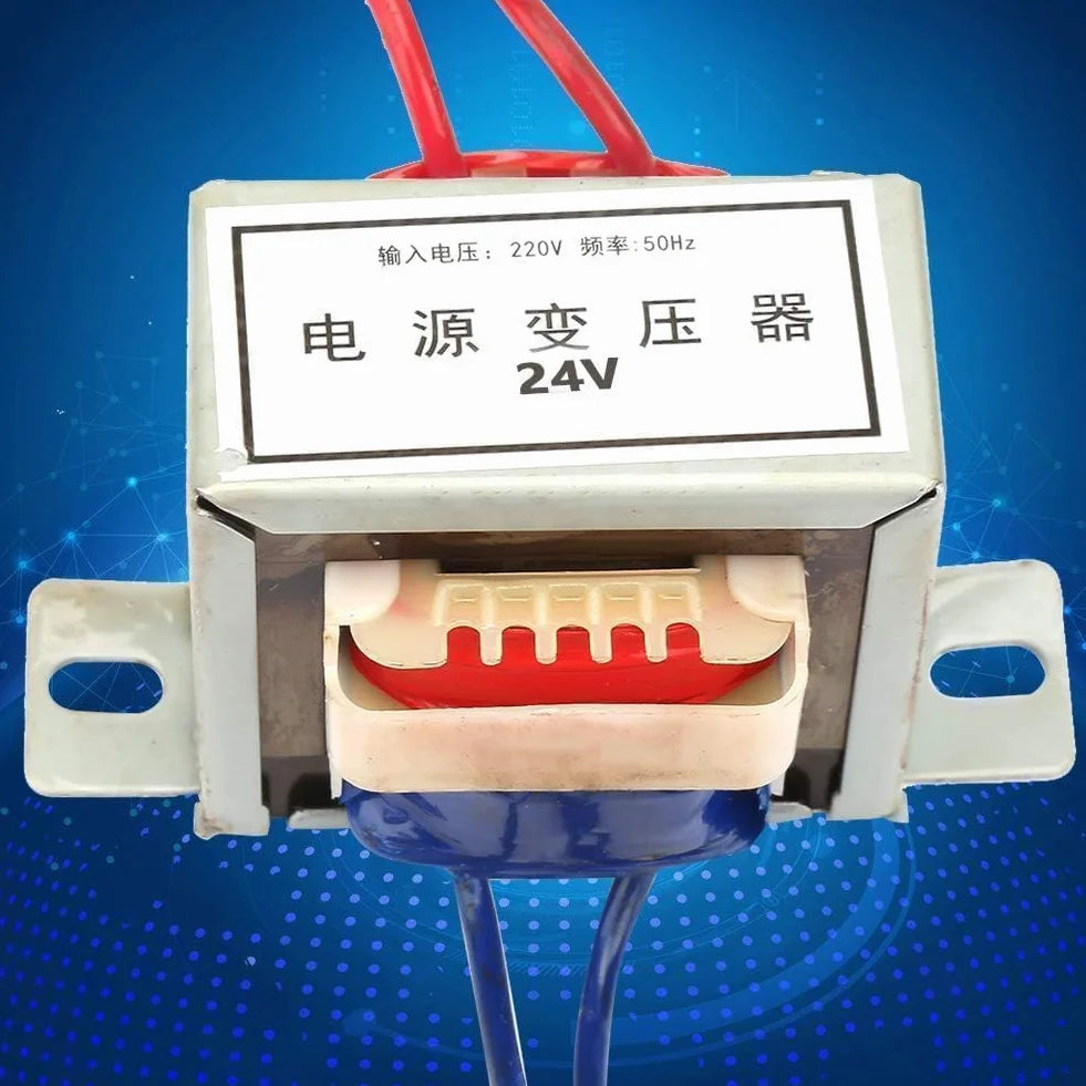 Transformator mocy EI, pojedynczy transformator mocy AC 12V/24V Napięcie wyjściowe 10W Wejście 220V 50Hz do urządzeń domowych Urządzenia przemysłowe(24V)