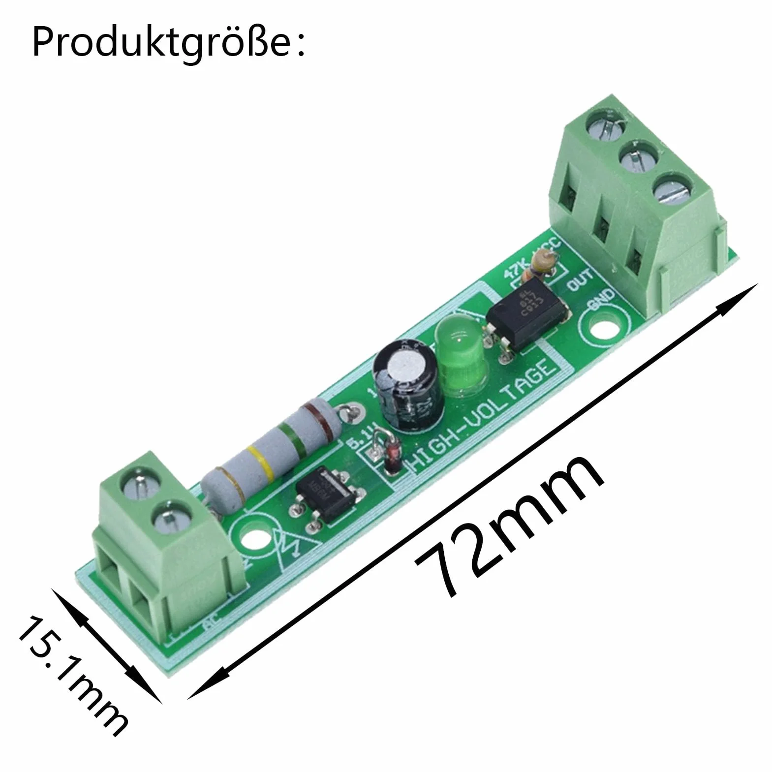5 szt. 1-kanałowy 220 V AC moduł transoptyczny / 220 V transoptor izolacja mikrokontrolera/wykrywanie obecności napięcia 220 V / może być podłączony do PLC, wyjście poziomu TTL