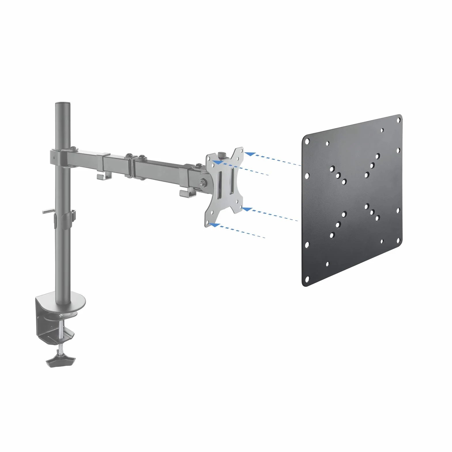 TooQ VMA0200-B adapter VESA 200 x 200 uniwersalny rozszerzenie do paneli od 23 cali do 42 cali 30 kg, czarny