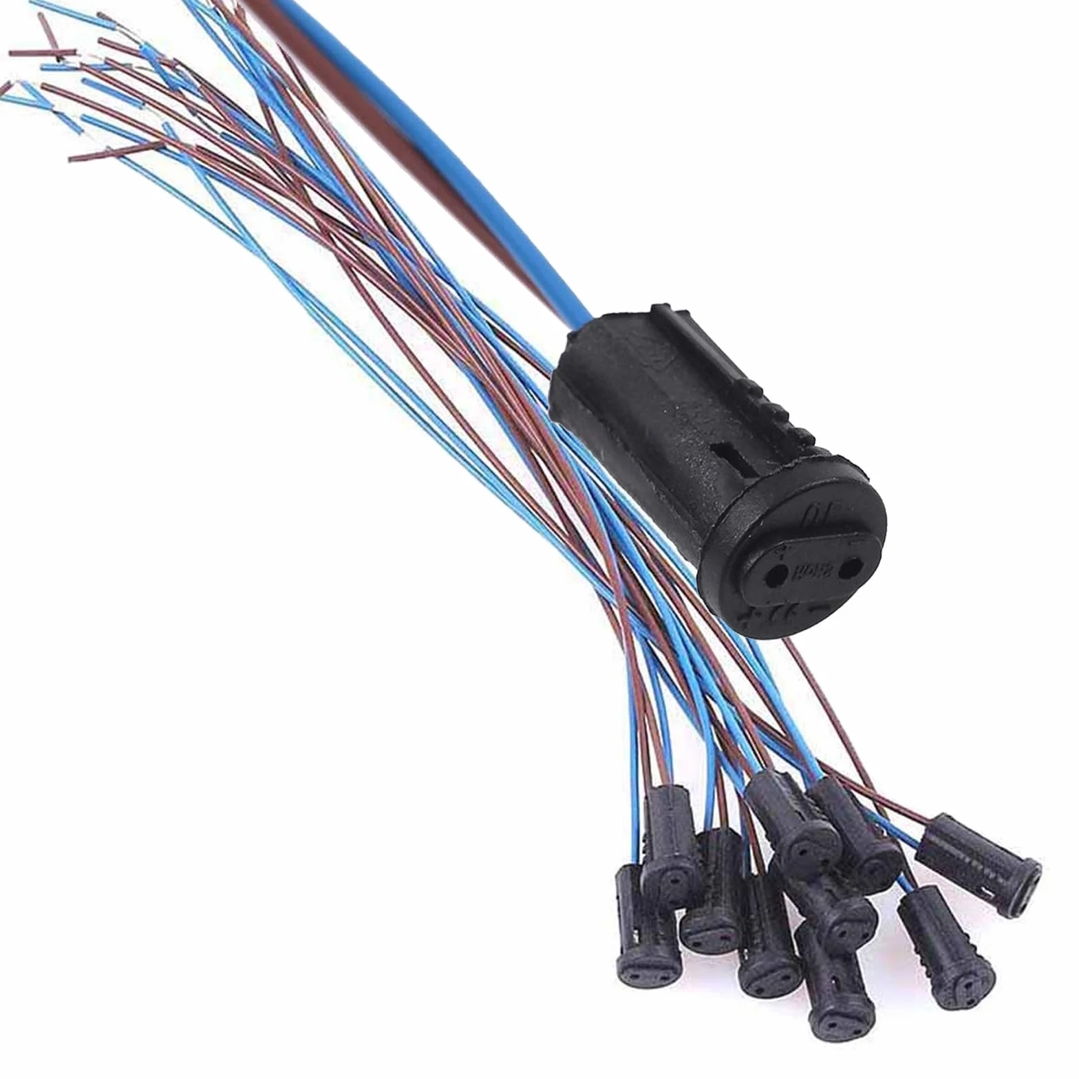 20 sztuk G4 Wtyczka kablowa, podstawa żarówki Ceramiczny uchwyt na lampę G4 20 cm Gniazda lampy 12 V do żarowych Halogenowe złącze LED - Niebieski