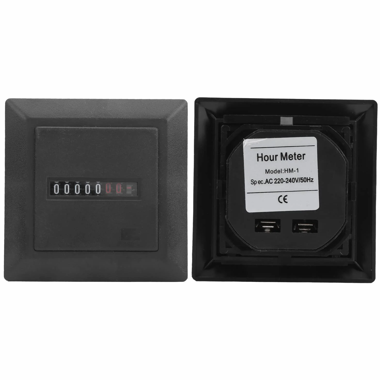 HM-1 Cyfrowy wyświetlacz godzinomierz wysokiej precyzji generator czasomierz narzędzia czarny przemysłowy timer mechaniczny licznik godzinomierza AC 220-240 V 50 Hz do maszyn inżynieryjnych