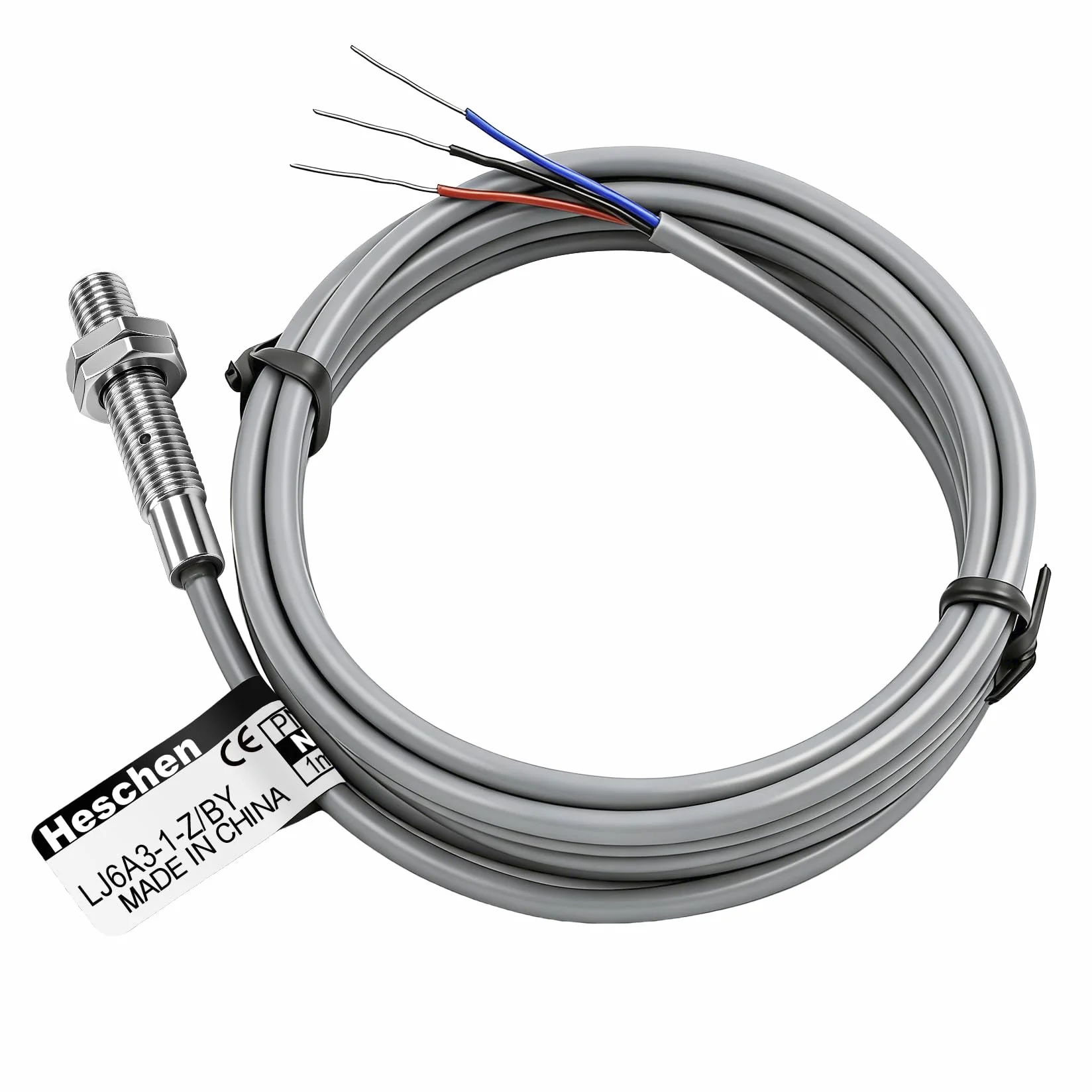 Heschen M6 indukcyjny czujnik zbliżeniowy LJ6A3-1-Z/BY 1 mm 10-30 V DC 150 mA PNP NO 3-przewodowy