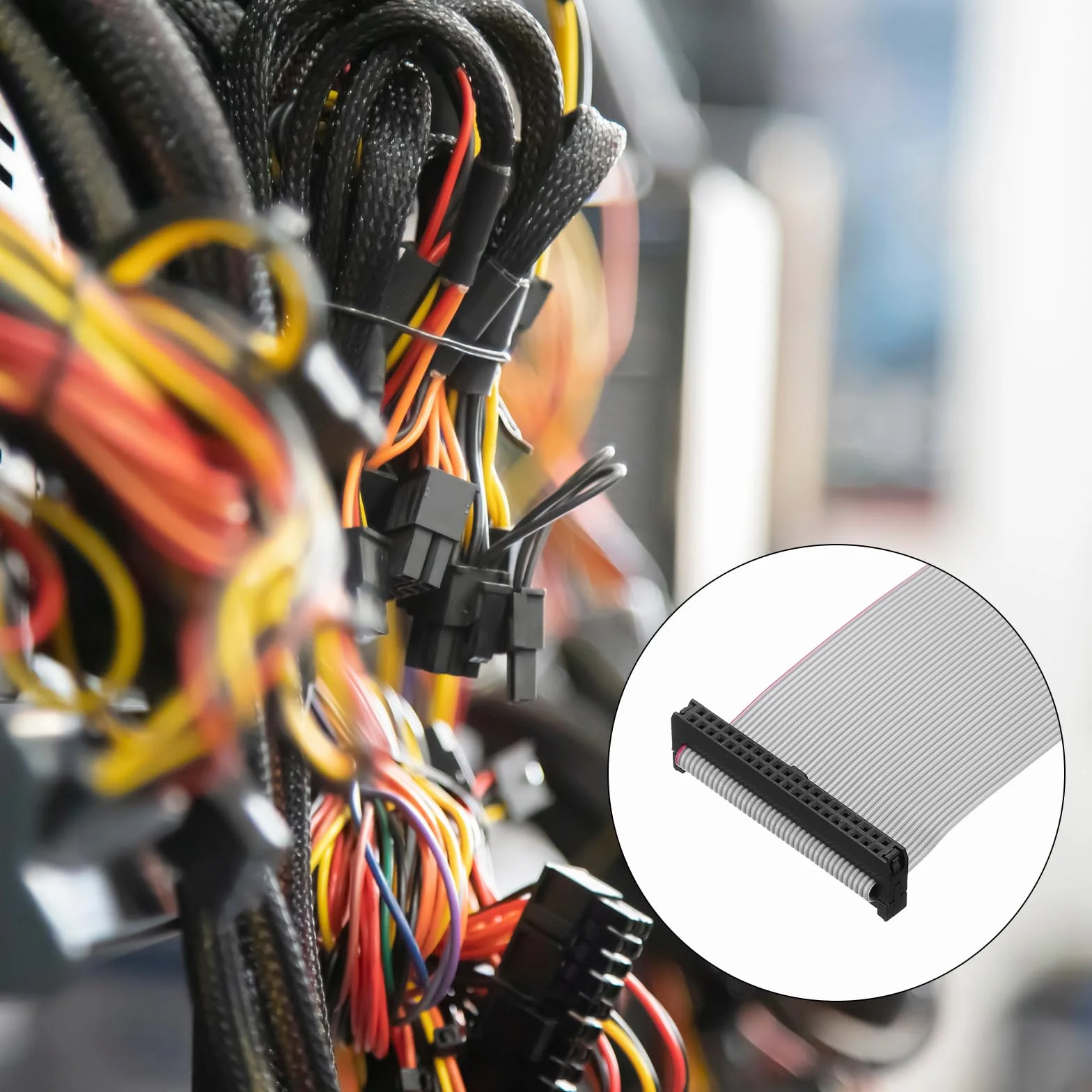 QUARKZMAN 4 szt. IDC płaski kabel taśmowy, 2 mm Pitch 40 mm szerokość 30 cm długość 40 pin FC do FC płaski łącznik do PC, wyświetlaczy LED