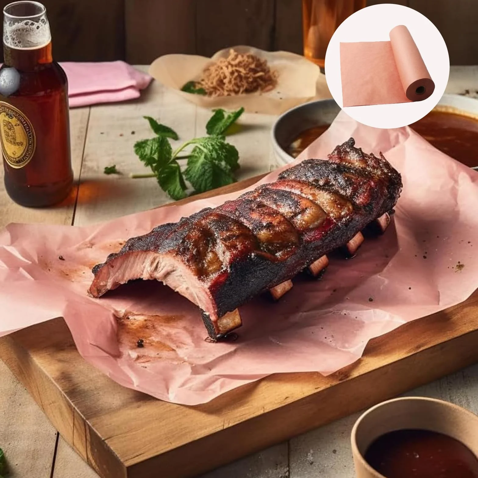Papier rzeźniczy CALLYSONIC 30 cm x 10 m do wędzenia BBQ