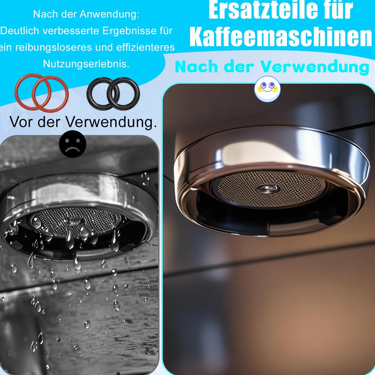 30-elementowy zestaw uszczelek typu o-ring do ekspresu do kawy Philips – silikonowe części zamienne do grupy zaparzającej, zaworu wsparcia, zaworu pary i zaworu wypływowego. (30)