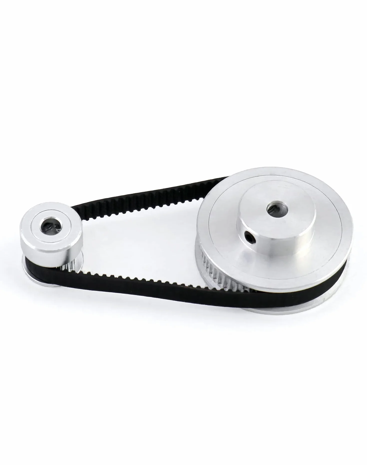QWORK® 2 zestawy kół pasowych zębatych 2GT do drukarki 3D, 20 i 60 zębów, aluminiowe koło zębate o średnicy 5 mm i pas o szerokości 6 mm i długości 200 mm