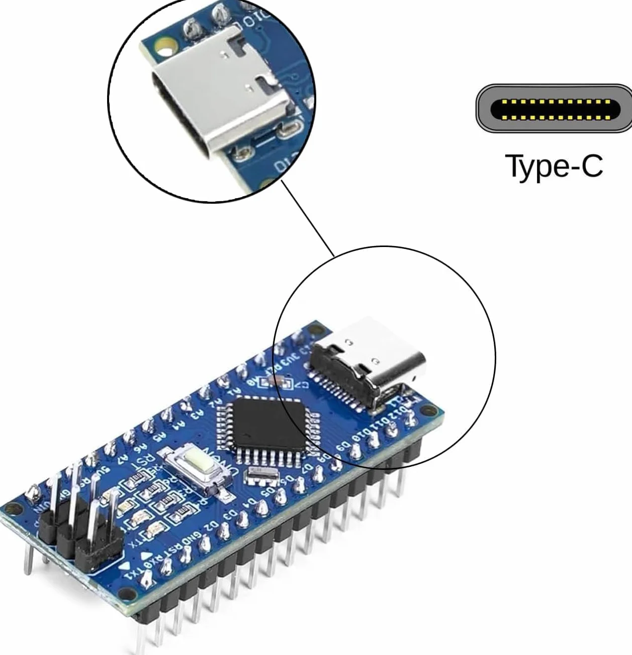 Nano Board kompatybilny z Arduino IDE CH340 5V 16MHz port typu C
