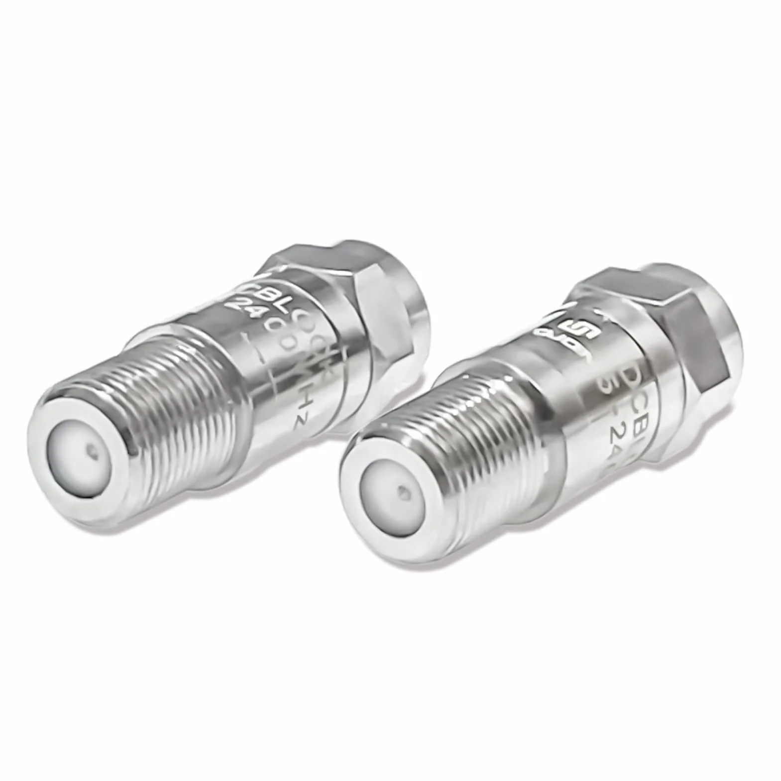 TOJOIN 2 szt. DC Block In-Line SMA/N/F męski na żeński adapter koncentryczny RF 50-6000MHz Złącze blokuje napięcie DC z radia lub sprzętu testowego RF (DB-F-JK)