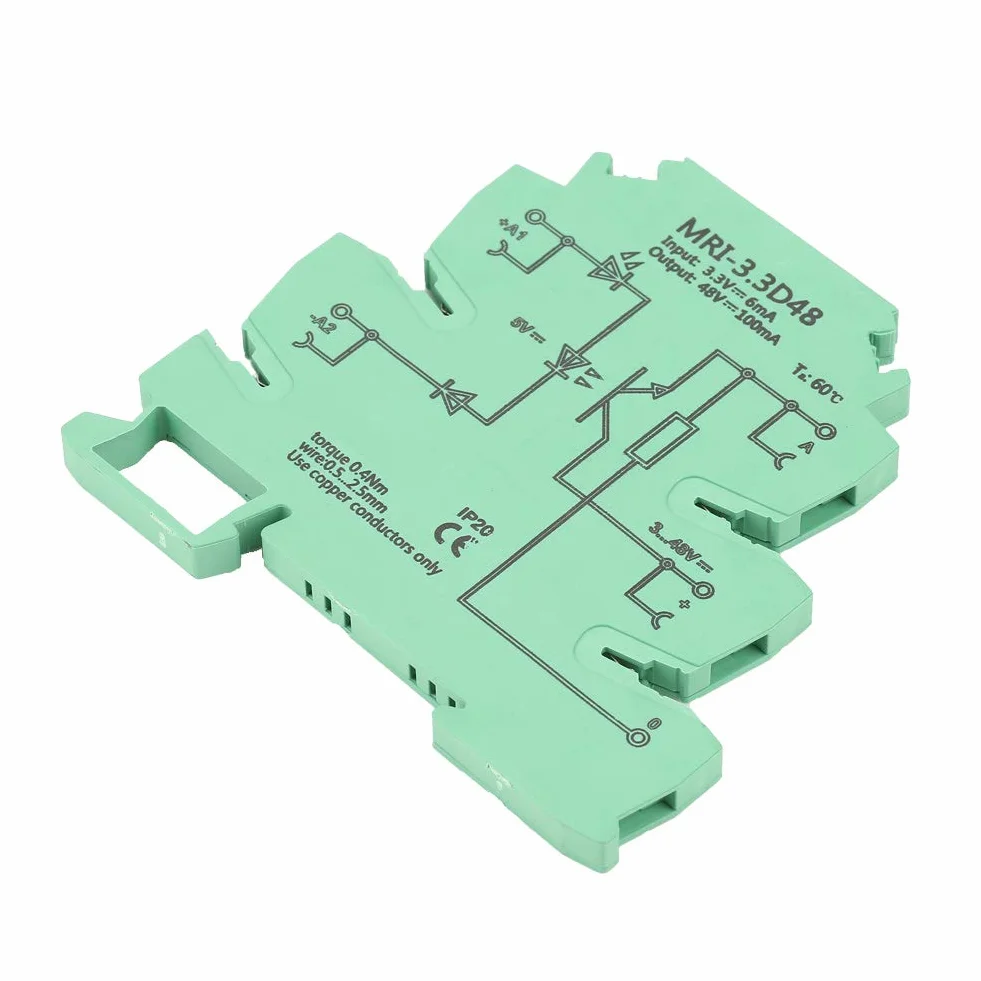 SPS-Relais zur Isolierung des Optokopplers, MRI-3.3D48 DC Photoelektrischer Koppler zur Isolierung des SPS-Relaismoduls Eingang 3.3VDC Ausgang 3-48VDC