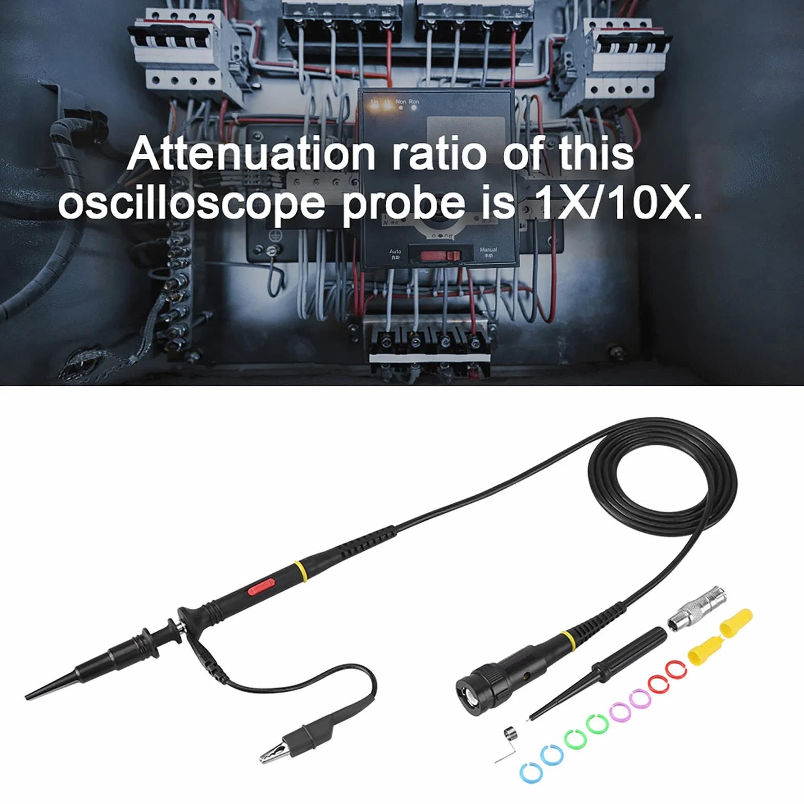 Pp215 dla Scope Sonda Zacisk Uziemiający 1Pc 200Mhz Zakres Oscyloskopu Sonda Testowa Klip Bnc P2200 X10 X1 Czarny