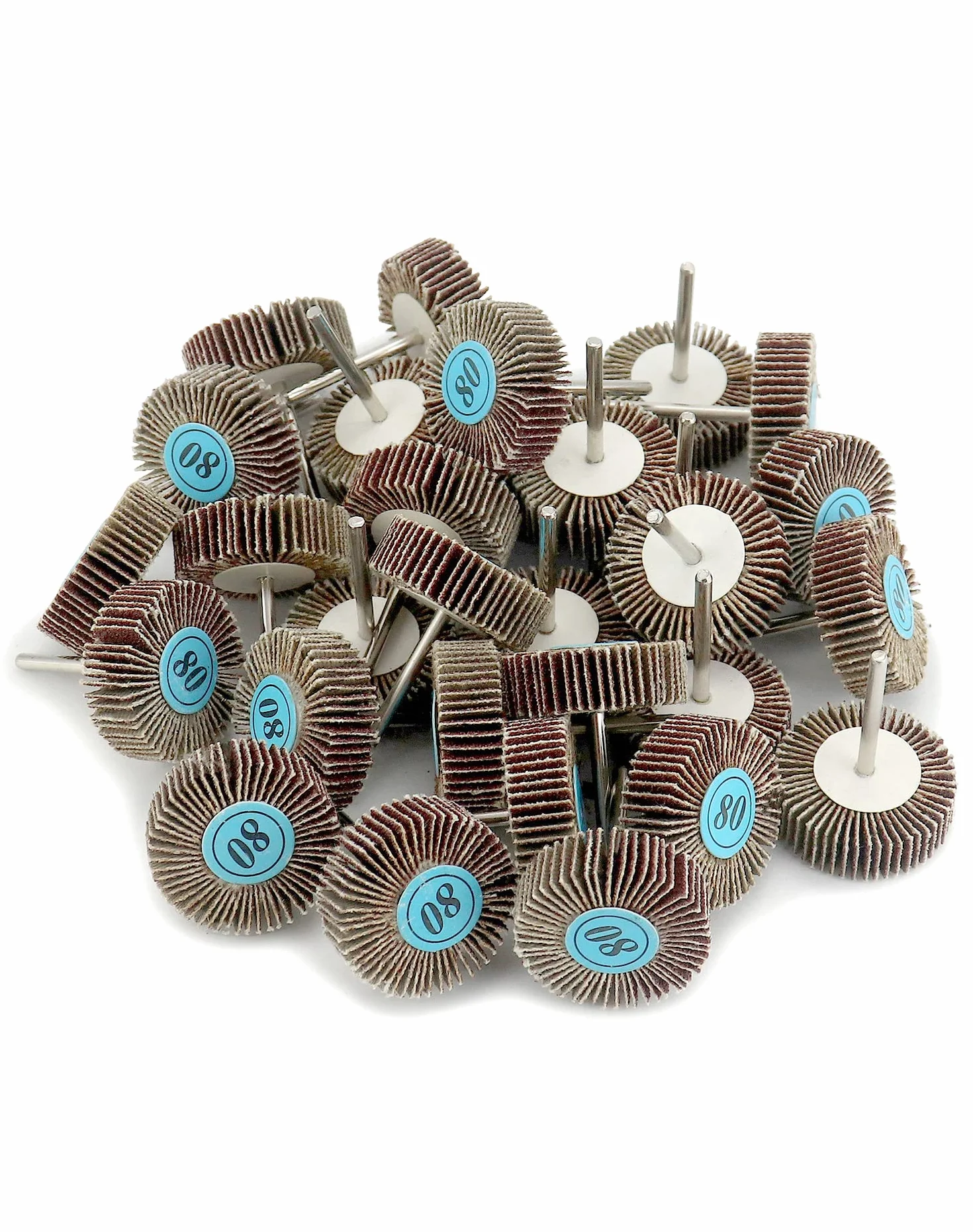 QWORK 30 częściowe koło klapowe tarcza szlifierska 32x10x3mm ziarno 80