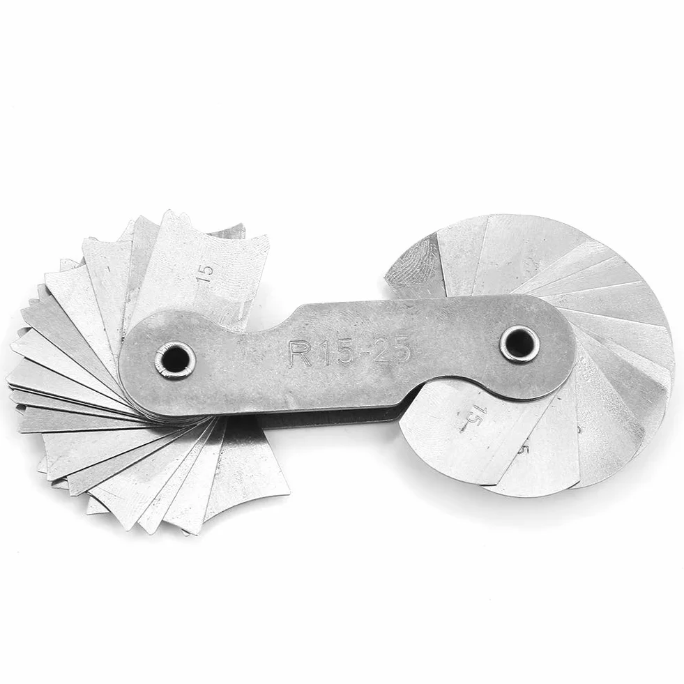 Miernik promienia ze stali nierdzewnej R0.3-1.5 R1-6.5 R7-14.5 R15-25 4 sztuki