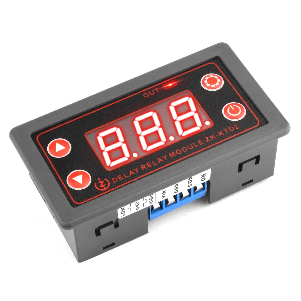 Przekaźnik czasowy DC 5V-30V Programowalny moduł przełącznika przekaźnikowego Wyświetlacz LED Cyfrowy cykl czasu 0.1s-999mins Sterowanie ON-Off dla lekkiej pompy wodnej silnika