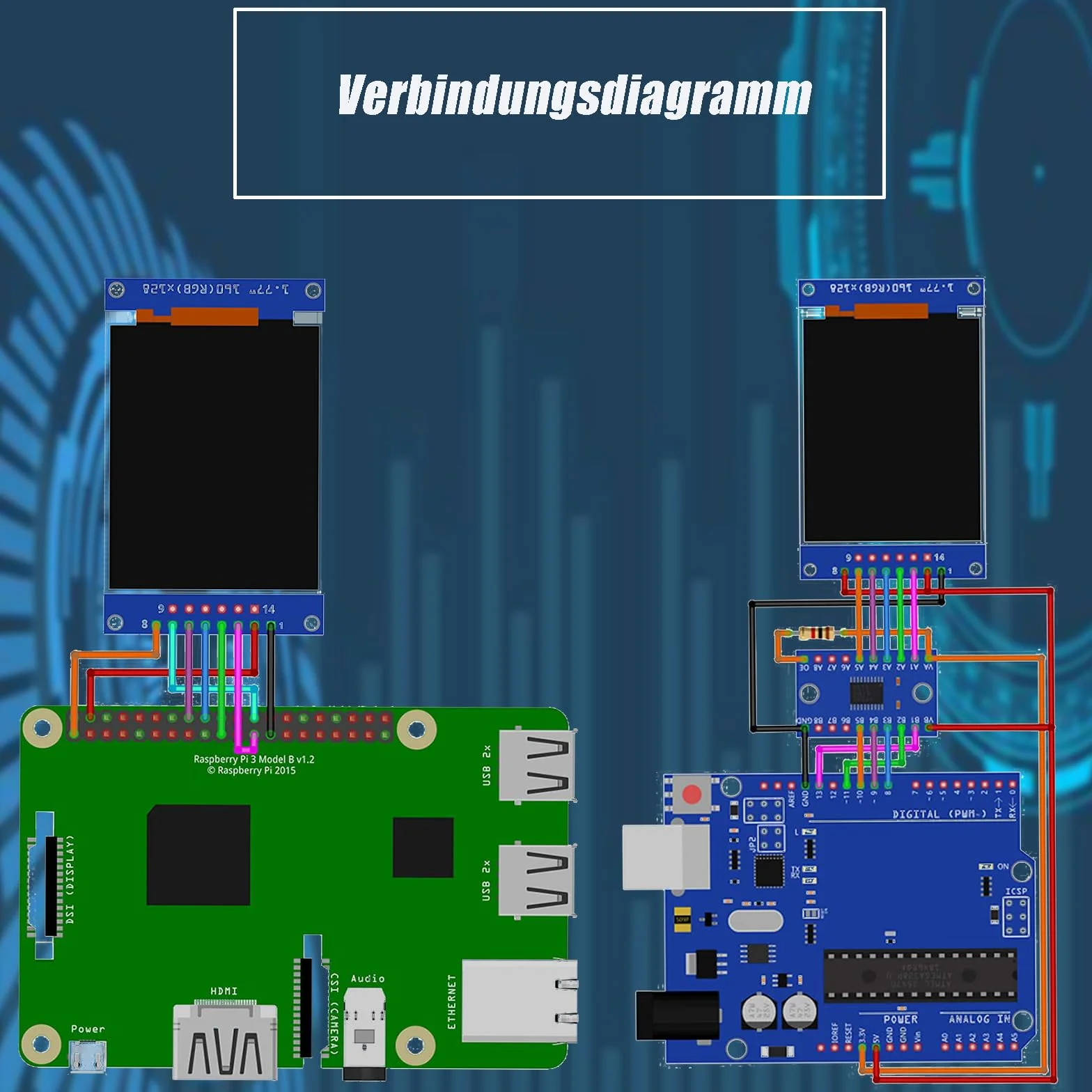Moduł wyświetlacza TFT LCD 128x160 IPS 1,77 cala 1,8 cala 2,7V-3,3V kompatybilny z Arduino Raspberry Pi