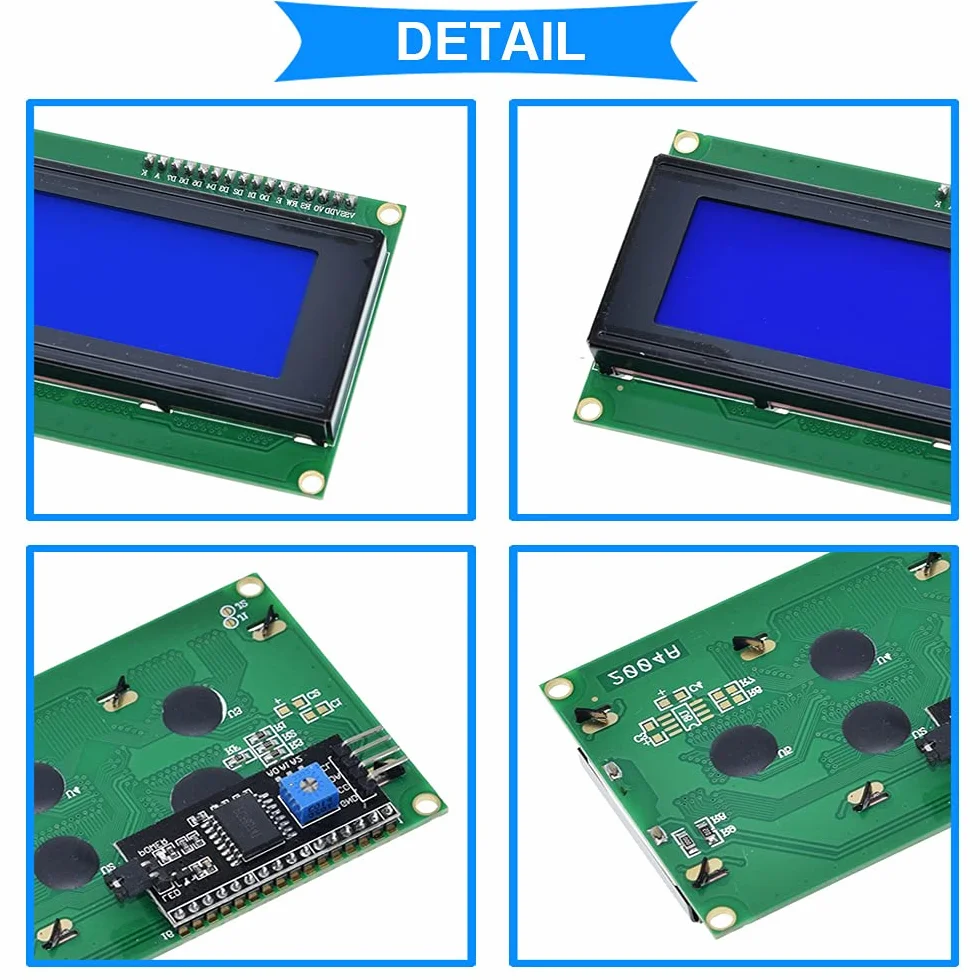 IIC I2C TWI Serial 2004 20x4 LCD Wyświetlacz Niebieskie Podświetlenie dla Arduino UNO