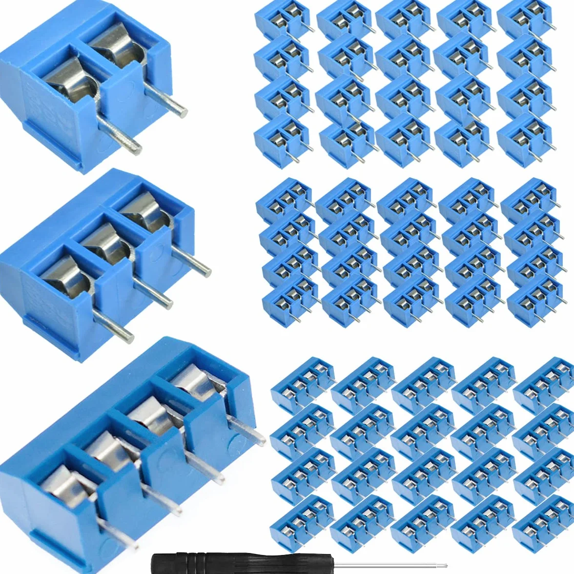 Zacisk śrubowy PCB 5 mm 2-4 piny złączka wtykowa 60 sztuk
