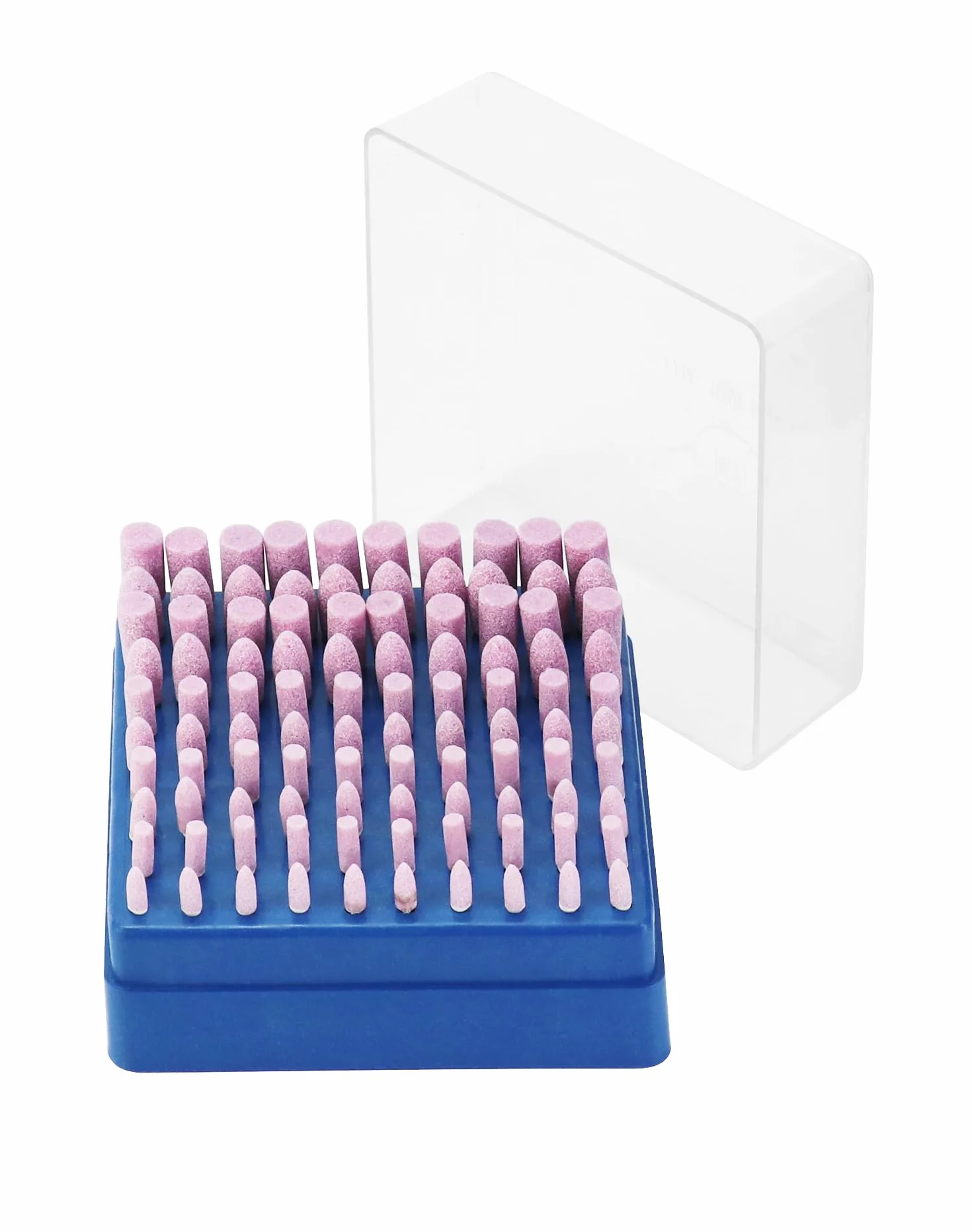 QWORK® Opakowanie 100 końcówek do kamienia szlifierskiego, szpilek szlifierskich, średnica trzonka 3 mm, do szlifowania i polerowania