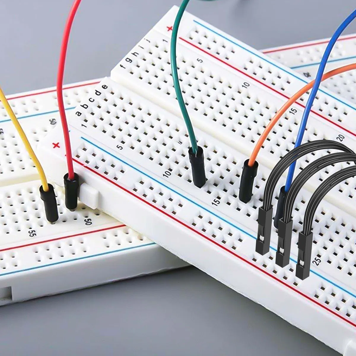 GINTOOYUN 10 szt. czarny kabel 1 do 3 Breadboard Jumper 28AWG 1 męski do 3 żeńskich 2,54 mm Terminal DuPont kabel do techniki płytek drukowanych, płyt głównych PC itp. (4,72 cala)