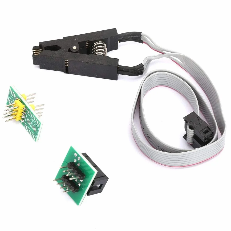 Klipy Testowe IC Adapter Gniazda SOIC8 SOP8 Flash Chip z Modułem Płytki Adaptera Gniazda do Programowania Kabli