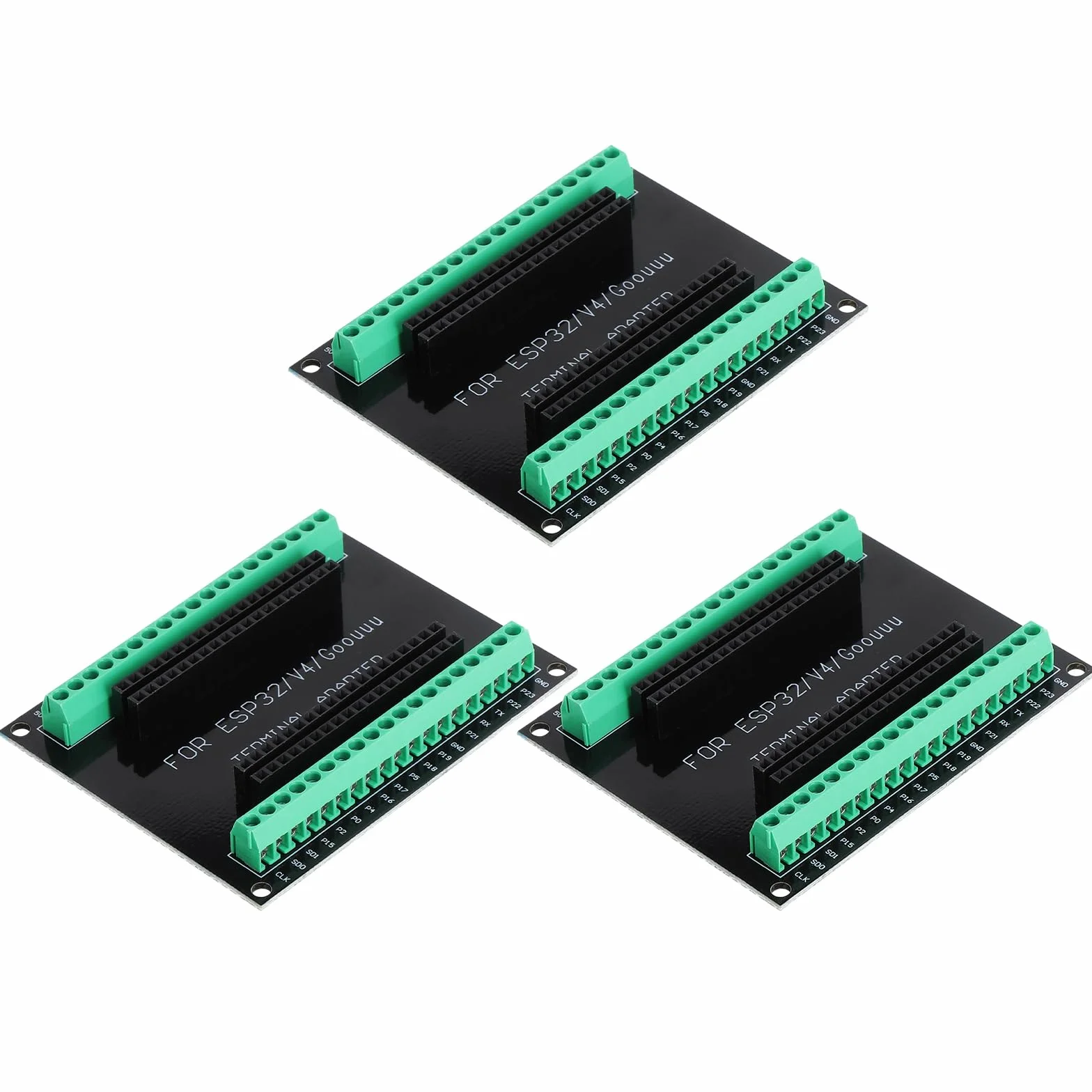 TNSLAND Zestaw 3 szt. ESP32-WROOM-32 Breakout Board 38PIN Shield GPIO deska rozwojowa Terminal Adapter