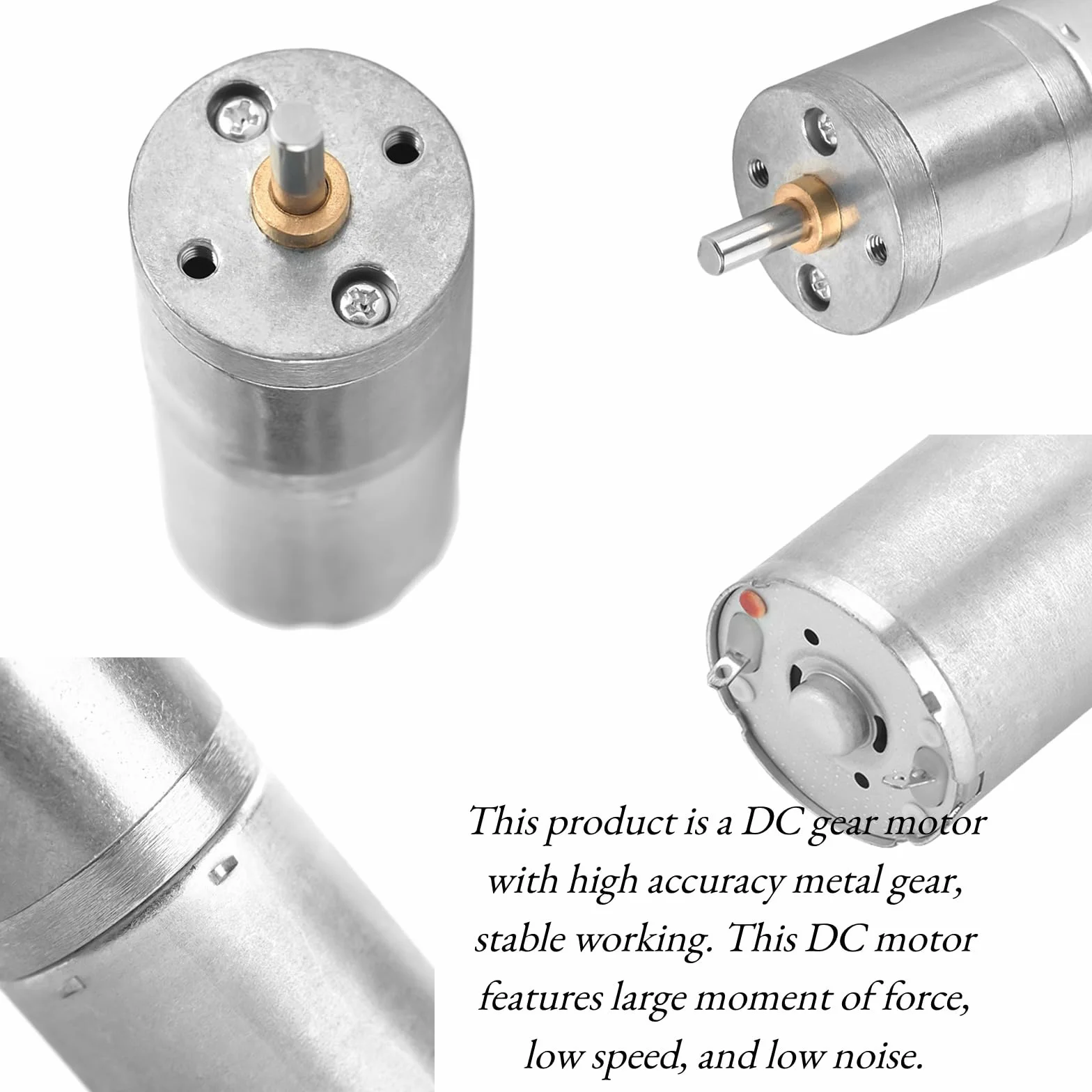 1 Szt. Motoreduktor DC 12V, 25GA-370 Przekładnia o średnicy 25mm Niskoobrotowy Metalowy Motoreduktor do Zamka Elektronicznego(12V 30RPM)