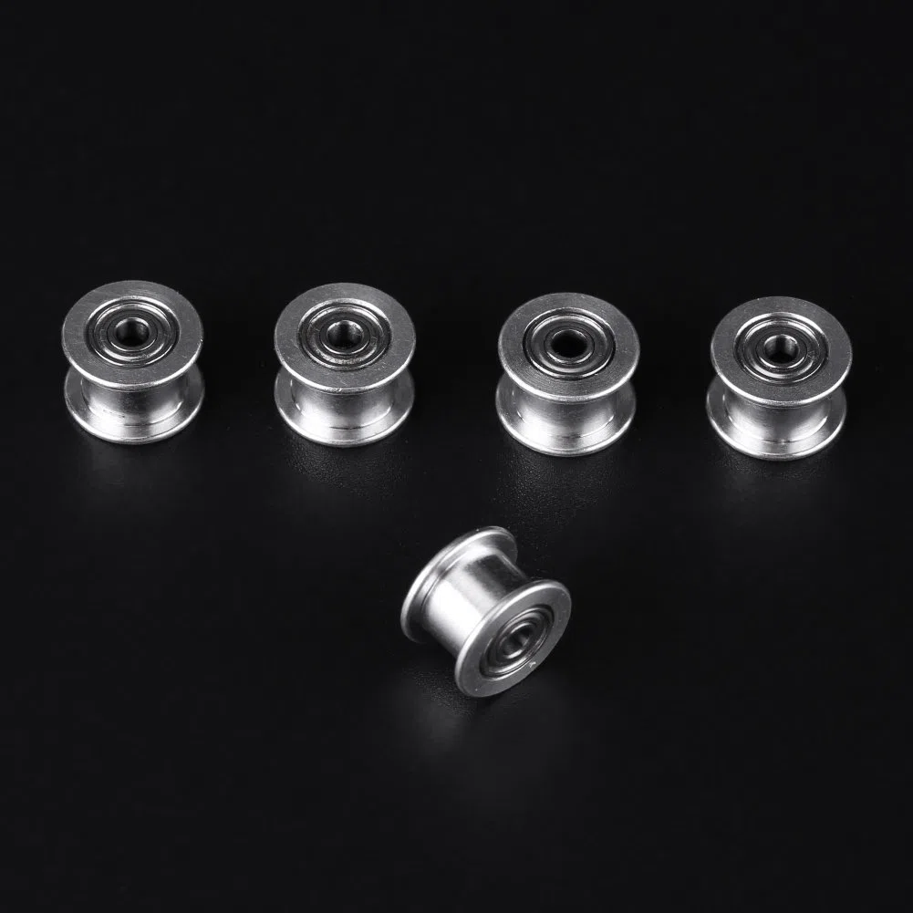 Aluminiowe koło pasowe rozrządu do drukarki 3D - 5-częściowy zestaw, 2GT, otwór 3 mm/5 mm, 16/20/zęby bezzębne, szerokość paska 6 mm/10 mm (W6 mm 16T otwór 3 bezzębny)