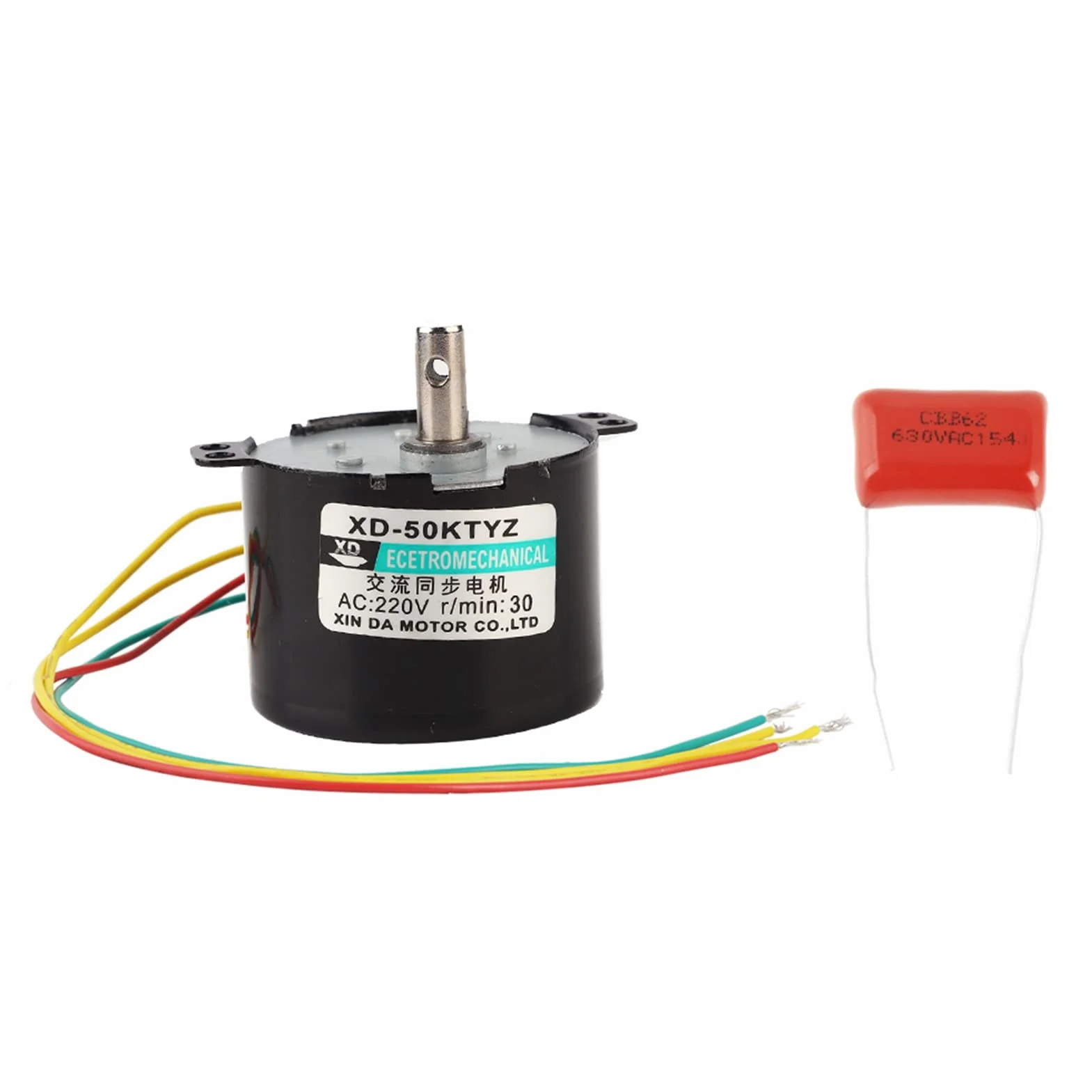 AC 220V synchroniczny silnik przekładni CW/CCW z redukcją momentu obrotowego 5-50RPM 6-10W miniaturowy silnik synchroniczny (30 obrotów)