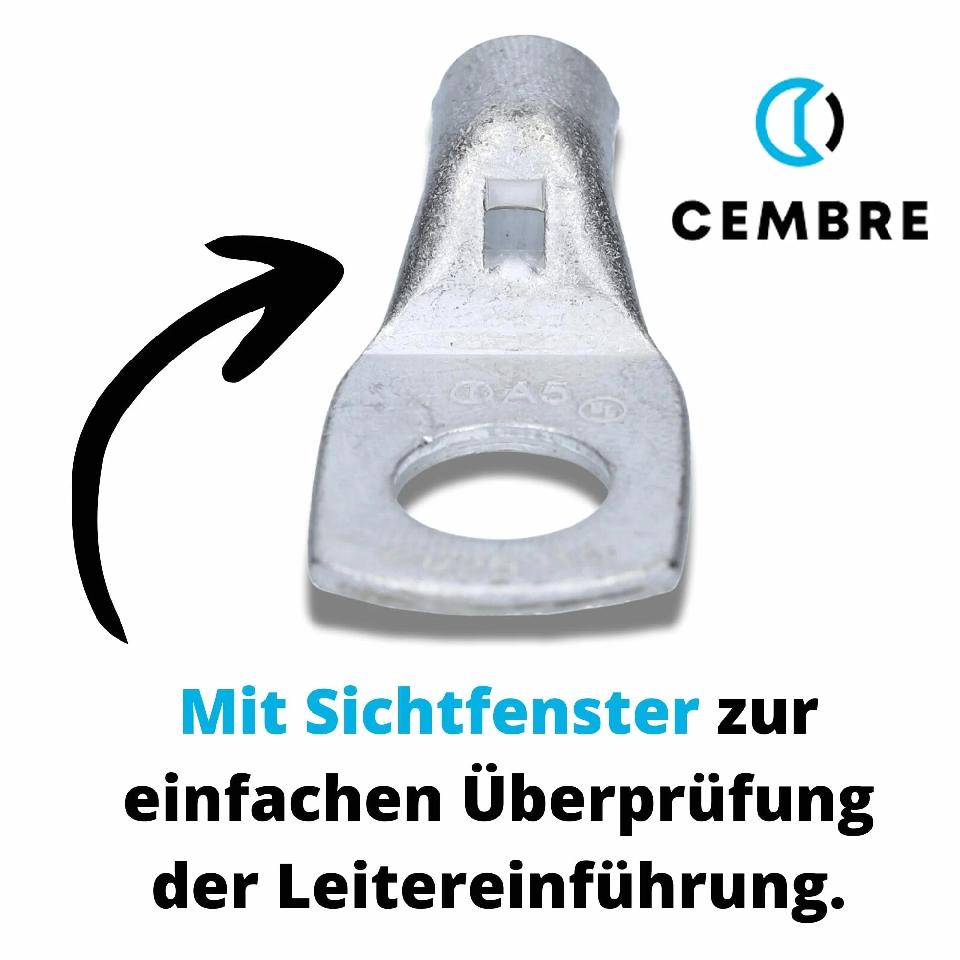 Cembre A5-M10 końcówka kablowa 25 mm² M10 nieizolowana miedź ocynkowana 10 sztuk