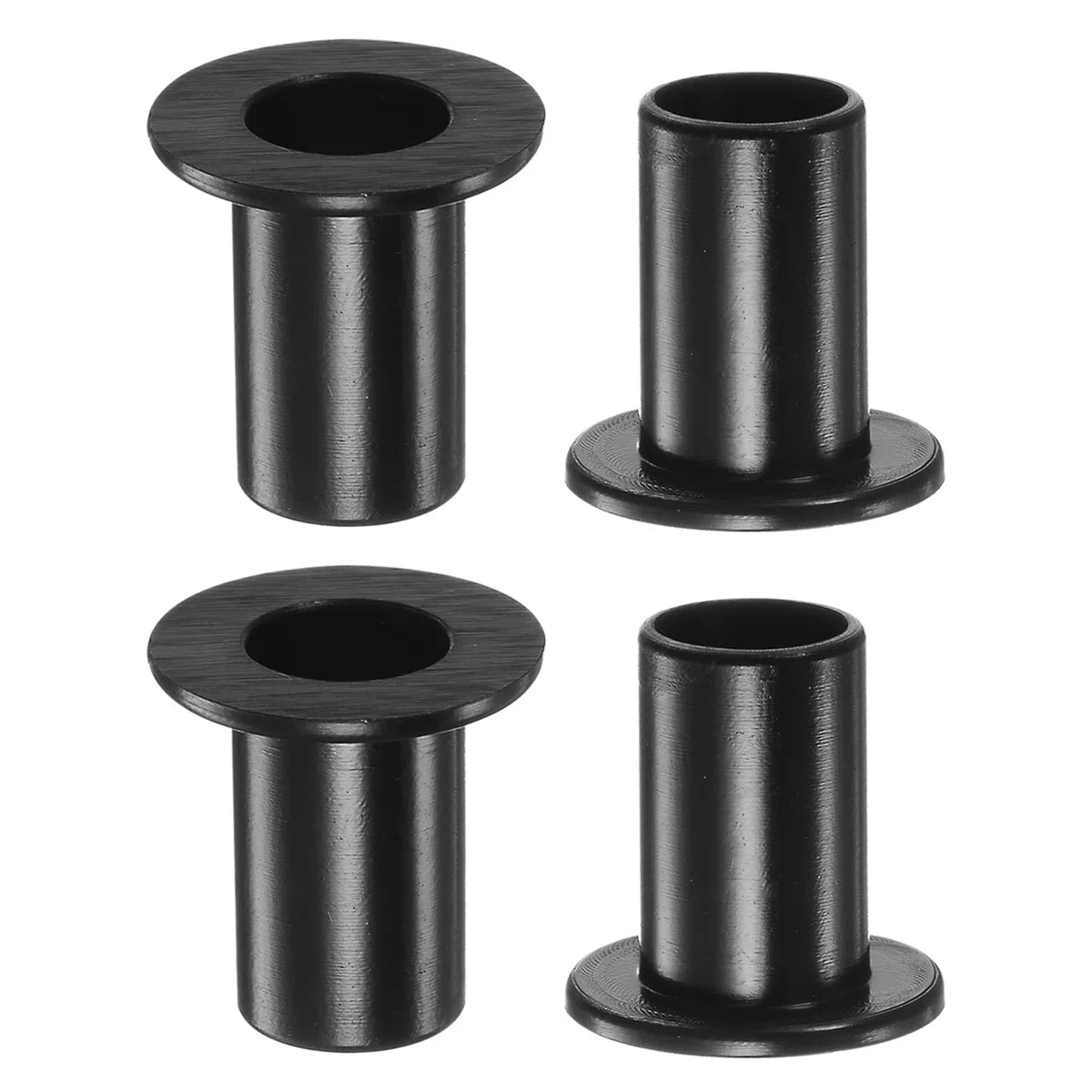 QUARKZMAN 4 sztuki kołnierzowych tulejek łożyska 10,1 mm otwór 12 mm AD 20,5 mm długość nylonowe tuleje do wału czarne