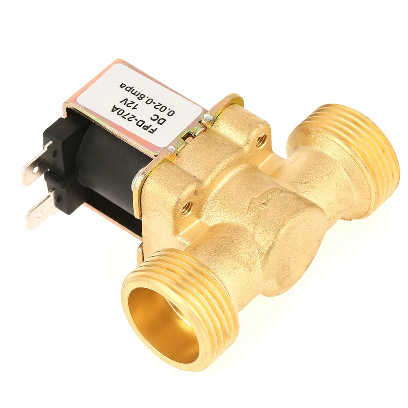 DC12V G3/4 Ventil Normal geschlossen Messing Elektrisch Magnetventil für Wasser