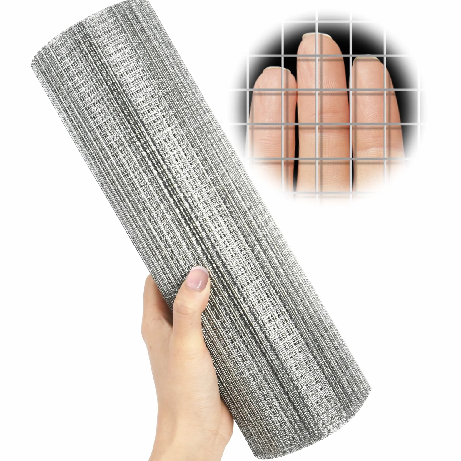 30 cm x 6 m siatka dla gryzoni, spawana metalowa siatka ocynkowana ogniowo, do ogrodu warzywnego, zatrzymaj i zapobiegaj dostępowi myszy, wiewiórki i ptaków, łatwa do cięcia i instalacji, nigdy