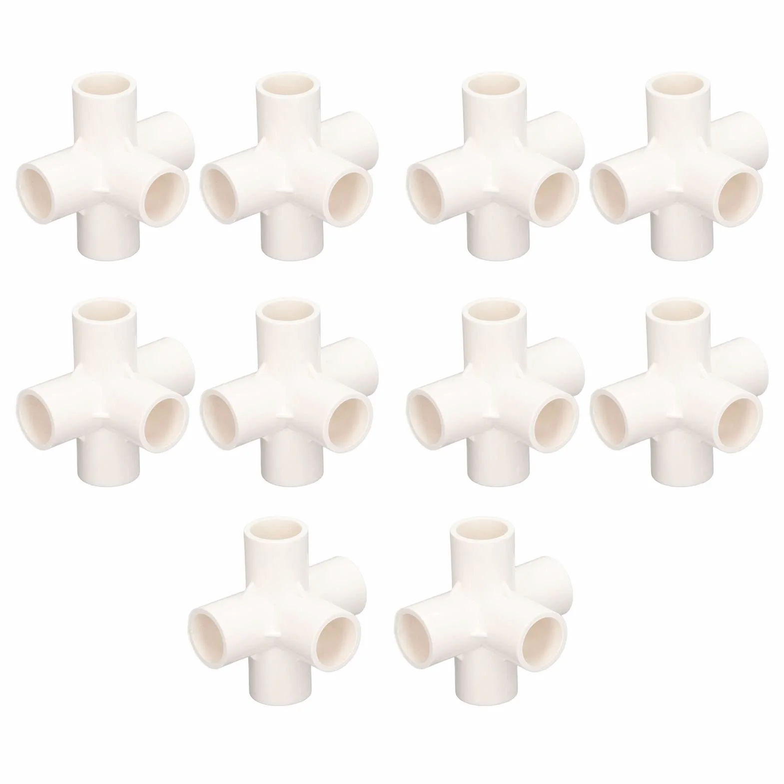 Złączka Rurowa z PVC 20 mm 5-kierunkowa Kątowa 3-wymiarowa Rura Kolankowa 10 szt.