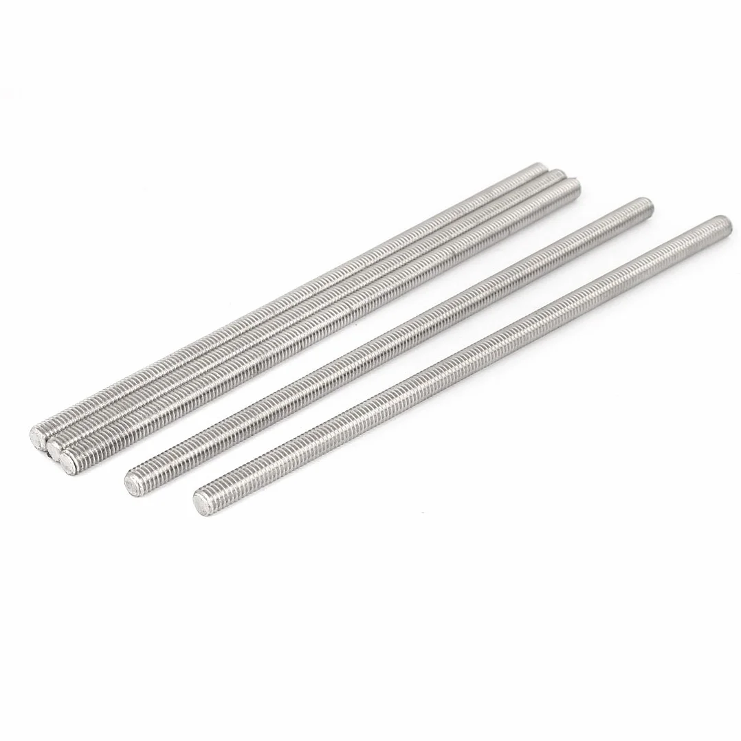 sourcingmap M6 x 160 mm stal nierdzewna 304 pręty gwintowane 5 szt.