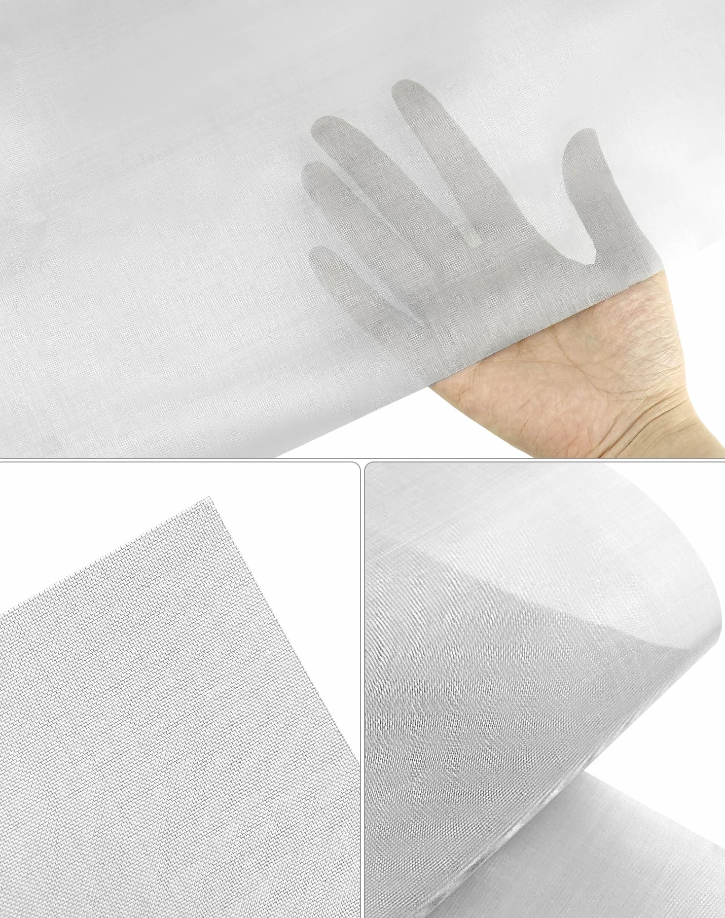 QWORK® Siatka druciana ze stali nierdzewnej 304, 30 * 100cm, siatka 120, siatka druciana do filtracji