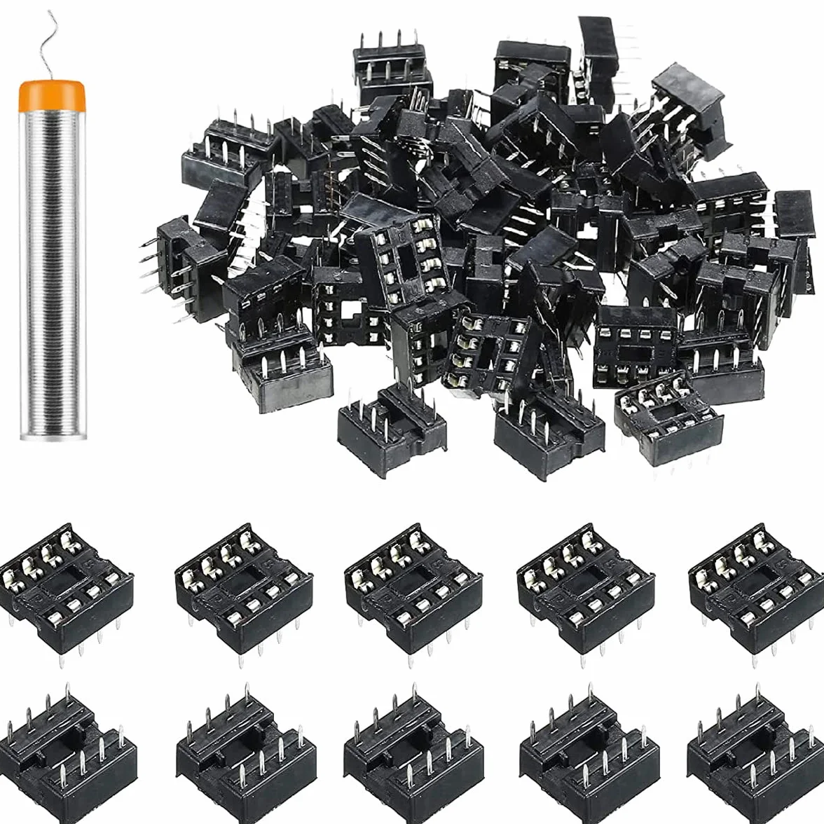 Cokół 8-biegunowy DIP-IC 2,54 mm adapter gniazda IC z trzpieniem cynowym do eksperymentów elektronicznych
