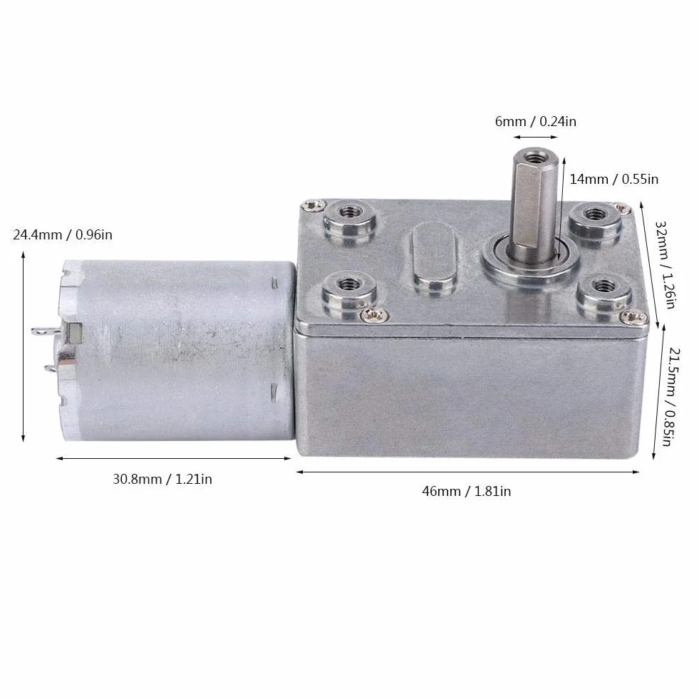 DC12V Schneckengetriebemotor Motor mit großer Torsionsdrehzahlreduzierung für mehrere Zwecke(5RPM)