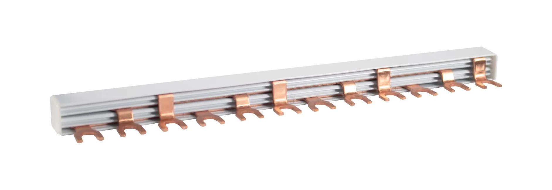 3-fazowa szyna widelca, wersja L, zamknięta 4 x 3 bieguny, długość 216 mm, szerokość modułu: 17,80 mm