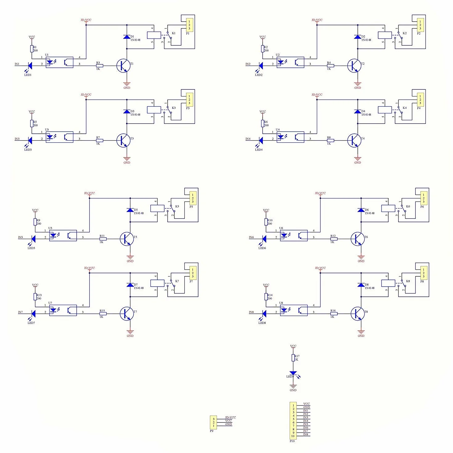 Hailege 12V 8 kanałowy moduł przekaźnika z OPTO-izolowanym wysokim i niskim poziomem wyzwalacza 8 sposobów przekaźnika Moduł dla Arduino